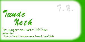 tunde neth business card